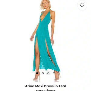Superdown Arina Maxi Dress in Teal